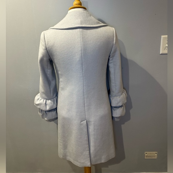 Like new! Club Monaco wool coat light blue ruffle sleeves size xs - Picture 4 of 9